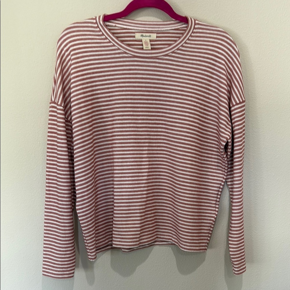 Madewell Women's Striped Pink Top
